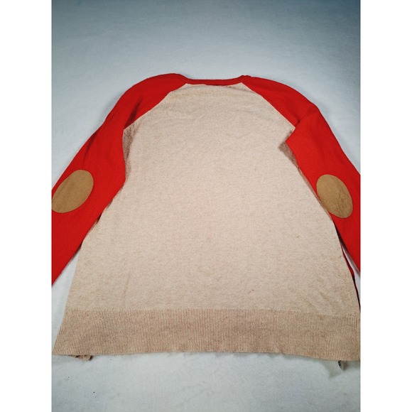J. Crew Women's Long-Sleeve Red Sweater With Buttons on Side Medium - Picture 2 of 7